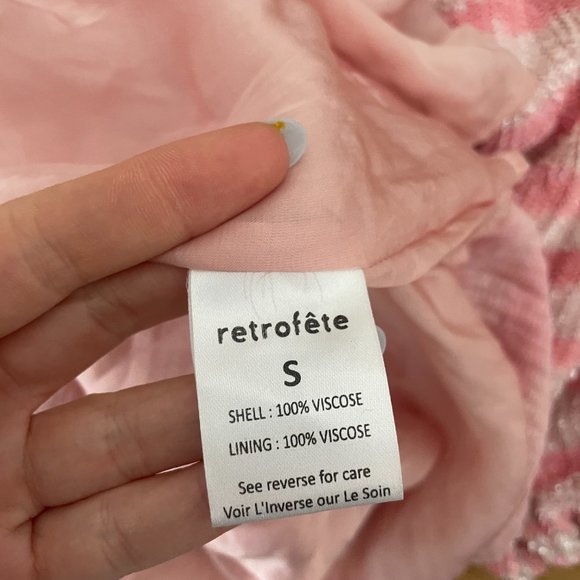 Retrofete Grace Sequins Mini Dress Small Striped Pink & White Self Tie Belt - Picture 3 of 14